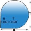 110x110cm 6mm: Sklo pod kamna