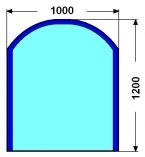 100x120cm SIMARGL 8mm (dlouh�): Sklo pod kamna
