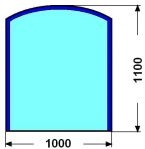 100X110cm SVARO�IC 8mm : Kalen� sklo pod kamna