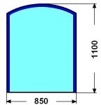 85x110cm SVARO�IC 8mm (�zk�): Sklo pod kamna